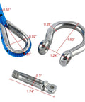 Amarine Made 3/16 Inch By 100 Ft Premium Braided Polypropylene Boat Anchor Rope with stainless steel thimble and shackle shown.