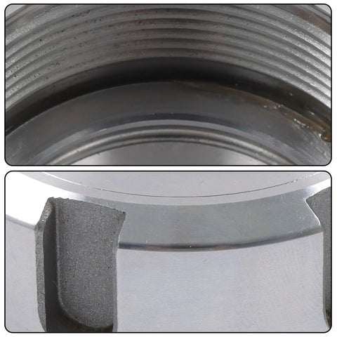 Close-up view of Heavy Duty ER32UM Collet Clamping Nut for M40x1.5 thread, showcasing smooth threads and rust-resistant coating.