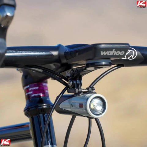 Integrated Handlebar System Bicycle Computer Mount For Garmin And Wahoo GPS Devices, easy install on black bicycle handlebar