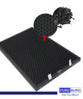 Replacement H13 True HEPA Filter with Activated Carbon for Bissell Air320 Air Purifier showing four stage filtration design