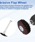 Two Pack Aluminum Oxide Flap Wheel Set, 3.2 Inch Diameter, One Quarter Inch Shank, 80 Grit Sanding Wheel for Woodworking