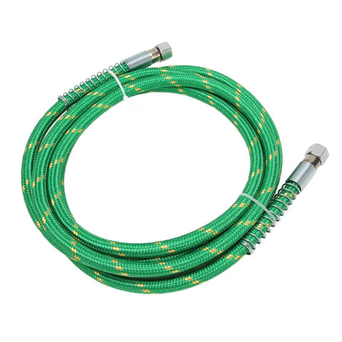 Heavy Duty Silicone Steam Hose For Irons, 9.8 Ft Middle Pressure, Green, Lightweight, High Temperature Resistant, coiled view