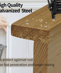 18 Gauge Galvanized Brad Nails Assortment For Nail Gun 5000 Count In Sizes 2 In, 1-1/4 In, 1 In, 3/4 In, 5/8 In For Pneumatic And Electric Brad Nailer Guns Rust-Resistant And High Tensile Strength in wood application