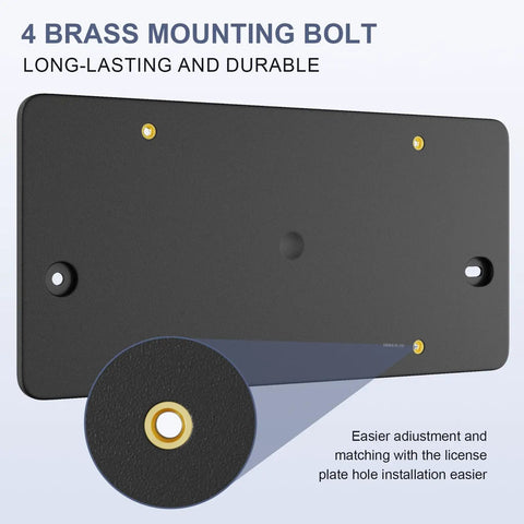 Audi Rear License Plate Bracket Holder with brass mounting bolts for Audi A3 S3 RS3 A4 S4 RS4 models 2004-2025
