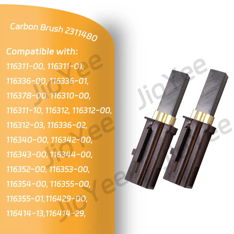 Vacuum Motor Carbon Brush Replacement Kit 2311480 333261 33326-1 Two Pack Compatible With Various Vacuum Motors close-up
