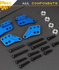 Front And Rear Shock Mount Plate Towers Heighten Kit For Maxx Slash One Eighth 4WD 6S And Maxx One Tenth 4WD RC Trucks Blue 4pcs