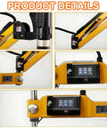 Close-up of Heavy Duty Electric Tapping Machine For 3 To 16 mm Threads With 1500W Power, 360 Degree Flexible Arm controls.