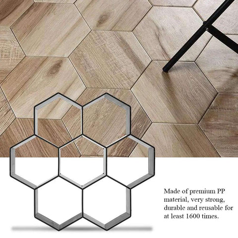 Durable Concrete Molds For Walkways And Patios Reusable Paver Molds For DIY Garden Paths Hexagonal Stepping Stone Molds