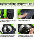 How to install a saw blade in Quick Slice Handheld Electric Pipe Cutter Adjustable 3200RPM with step-by-step instructions.