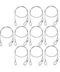Ten Beefy Heavy Duty 31.5 Inch Stainless Steel Stage Light Safety Cables, 110 Lb Load Capacity, Easy Clip On Security Rope For Party Lights