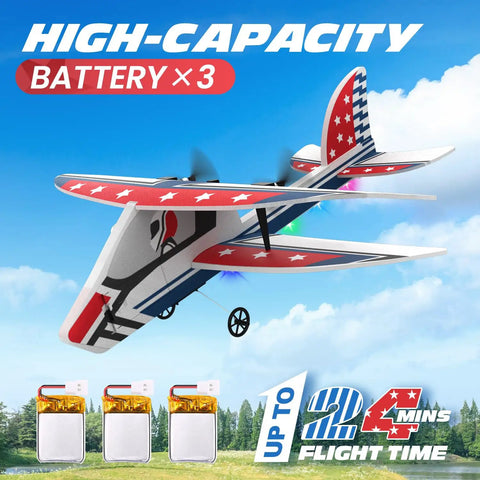 Totally Beginner Friendly RC Plane With 6 Axis Gyro Stabilizer For Smooth Flight Ready To Fly 2 Channel Glider Toy With Three Batteries