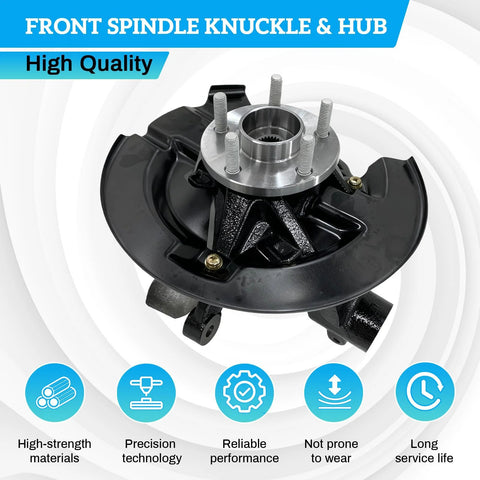 Beefed-Up Front Left Steering Knuckle And Hub Bearing Assembly For 2013-2019 Escape Driver Side Replacement