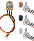 Dope 1K Linear Taper Rotary Potentiometer Kit With 3 Pins XH2.54, 1000 Ohm Variable Resistor, aluminum knobs, 20cm leads