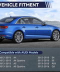 Blue sedan compatible with Front Lower Control Arm Suspension Kit For 2012 To 2016 A4 A5 Q5 S4 S5 RS5 Quattro