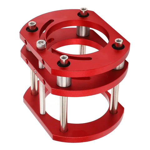 Router Lift Base For Woodworking, Durable Aluminum Alloy And Stainless Steel Build, Effortless Height Adjustment, Table Lifting System With 4 Jaw Clamps, Fits 64mm And 66mm Routers red