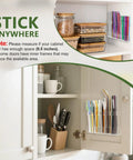 Premium Acrylic Straw Holder For Cabinet Door Split Design Hella Spacious Tumbler Organizer With Adjustable Height mounted on cabinet door.