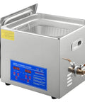 Kick It Clean With This Badass 4.5L Professional Ultrasonic Cleaner Featuring A Digital Timer And Heater At 40Khz, stainless steel tank.