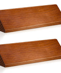 Two Pack Blank Wood Name Plates For Desk In Walnut Finish, DIY Customizable Name Plaques For Office Or Classroom, 8x2x2 Inches