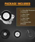 Package contents of Engine Drive Belt Tensioner Idler Pulley Kit For Mercedes-Benz V-Ribbed Serpentine Belt 2722021419 2722000270