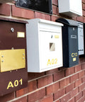 Gold Self Adhesive Vinyl Letter Stickers 202 Pcs 8 Sheets 1 Inch Alphabet And Number Stickers on mailbox signs.