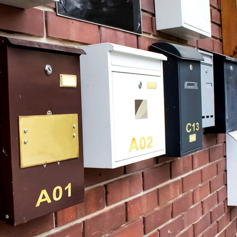 Gold Self Adhesive Vinyl Letter Stickers 202 Pcs 8 Sheets 1 Inch Alphabet And Number Stickers on mailbox signs.