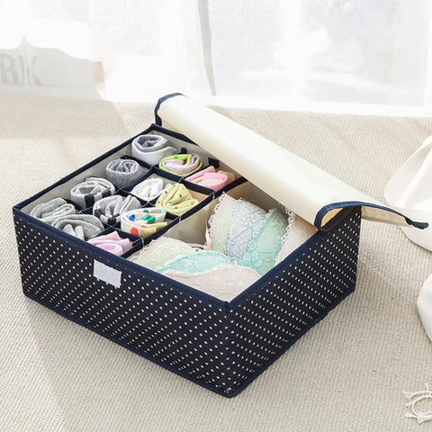 Straight Up The Best Hella Waterproof Oxford Cloth Storage Box For Clothing Organization Featuring 13 Grids To Keep Underwear Bras Socks And Tie Collections Nice And Tidy with organized socks and bras.