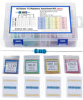 Dope Resistor Kit For Makers And Hobbyists With 400 Pieces and 40 Values From 1 Ohm to 1 Megaohm 0.5W Metal Film Resistors 1% Tolerance