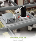 New Construction Recessed LED Mounting Plate With Square Holes, Adjustable 3-4-6 Inch Shallow Housing on ceiling frame