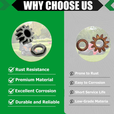 Comparison of high-quality Hex Flange Bearing And Pinion Gear Bushing Kit 941-0656A 717-1554 with low-grade alternative