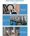 Straight Up Reliable Fume Extraction Arm Featuring 360 Degree Rotatable Articulated Dust Hose With Stainless Steel Hood for smoke extraction in various applications.