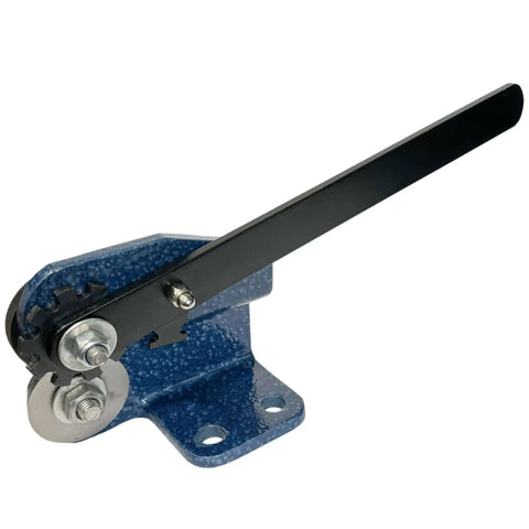 Pro Grade Heavy Duty Sheet Metal Disc Cutter for 16 Gauge Bench Mounted Metalworking Tool with lever handle