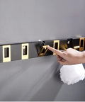 No Drill Hidden Wall Hook Rack Go To Heavy Duty Clothes Organizer For Bath And Bedroom Sturdy Multi Hook Coat Stand mounted on wall.