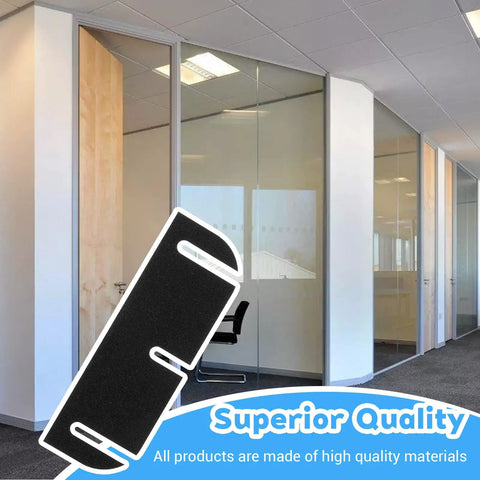 10 Pack 3.5 Inch Door Hinge Shims For Interior Doors Easy Gap Filler And Alignment Spacers shown indoors near office doors