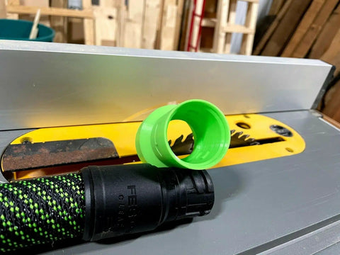Hose Adapter For Festool 27mm To Dewalt Milwaukee And Ridgid 2 1 4 Inch Table Saws Delivers Easy Dust Collection And A Cleaner Workshop With Rear Port Compatibility on saw