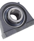 1-1/4 Inch Tapped Base Pillow Block Bearing With Wide Inner Ring And Two Set Screws For Shaft, Cast Iron Housing With Grease Zerk