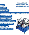 Shop Ready 12v Portable Electric Hydraulic Hose Crimping Machine With Ten Heavy Die Sets Quarter To Two Inch Range Three Hundred Ton Press For Grease Monkey Brake Line Swaps, showing specifications and components.