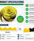 Ultra Thick Jumbo Wave Wall Guard With 60 Percent Rubber Heavy Duty Shock Absorbing Foam Bumper Padding for safety use.