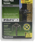 Exterior Coated Fence Post Screws 12 By 1 And A Half Inches Heavy Duty Wood Screws For Fencing And Decking Construction Self Tapping For Treated Lumber And Drywall Hammer Free Installation 75 Pieces package with screws and bit