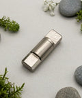 Real Deal Heavy Duty Rotary Hinge Shaft With Damping Joint Connector For Infinite Position Adjustment and Zero Sweat Custom Panel Fitting on a light background.
