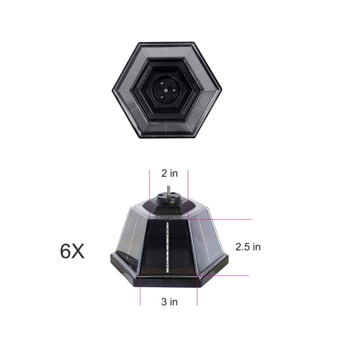 Dimensions of Black Solar Garden Light With Shepherd Hook Outdoor Pathway Lamp Resin Acrylic Body And Cast Aluminum Post