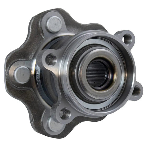 Rear Wheel Bearing And Hub Assembly Set For AWD Nissan Juke 2014 To 2017, Rogue 2014 To 2019, close-up view of hub