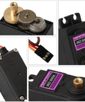 MG996R Servo Motor Upgrade With 55G Metal Gear Torque Digital RC Servo, close-up of metal gears and connector.