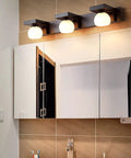 Lit Bath Wall Light With Three Flame Glass Lampshade G9 Cabinet Chandeliers above bathroom mirror setup