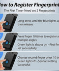 How to register fingerprints for Kid Proof Refrigerator Lock With Fingerprint Unlock No Keys No Drills Easy Mount Adhesive 0.2 Second Fingerprint Access Safe Fridge Lock For Kids Supports Up To 20 Fingerprints Handy Home Safety Gear.