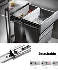 Heavy Duty Soft Close Drawer Slides 14 Inch Side Mount Telesrails for kitchen cabinets showing detachable sliding mechanism