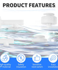 Two Pack Polypropylene Float Switches M10 Thread 55 Mm White For Water Level Sensing And Control In Tanks And Pumps DIY Projects Easy Install Durable And Reliable Relay Required For Safe Operation; PP material and easy installation