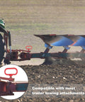 8 Pack Three Eighths By Four Inch Locking Trailer Hitch Pins With Clips And Handles in use on farm equipment