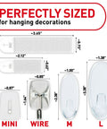 Clear Variety Pack For Damage Free Hanging With Eight Pairs Of Picture Hangers, Four Clear Wire Hooks And Eleven Wall Hooks