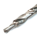 Close-up of Heavy Duty M2 HSS Countersink Step Drill Bit, showcasing high speed steel and twist design for precision drilling.