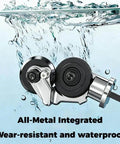 Titanium Drill Nibbler Sheet Metal Cutting Tool Kit For Electric Drills underwater, highlighting all-metal construction.